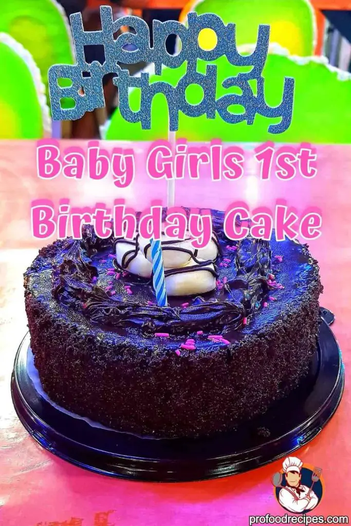 Baby Girls 1st Birthday Cake