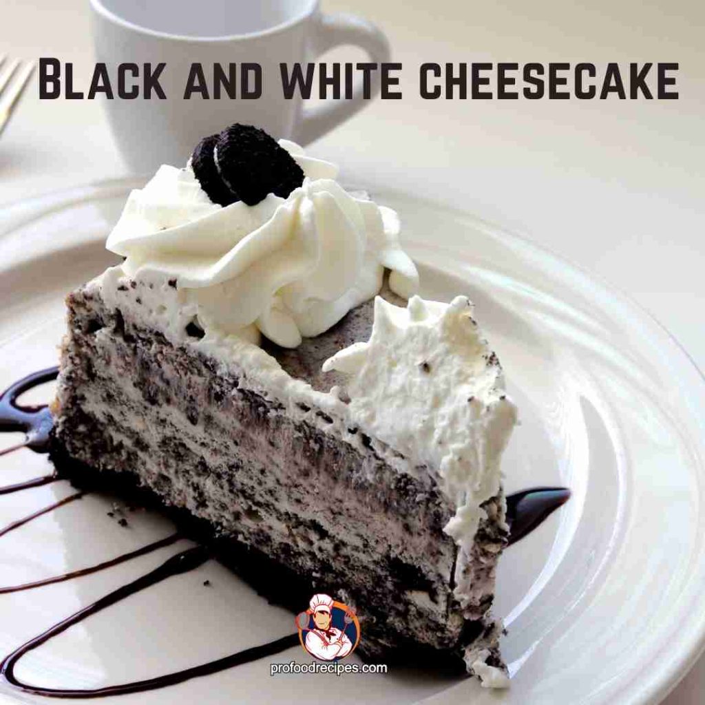Black and white cheesecake