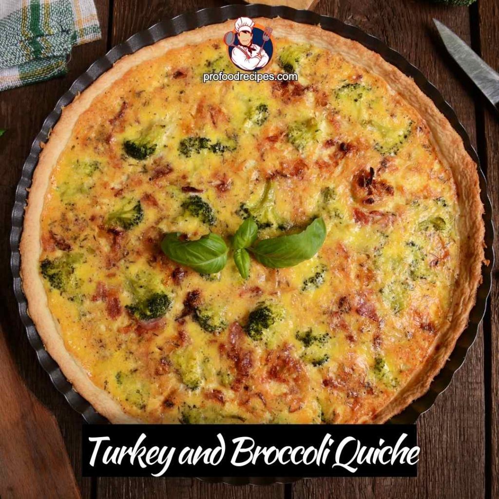 Turkey and broccoli quiche