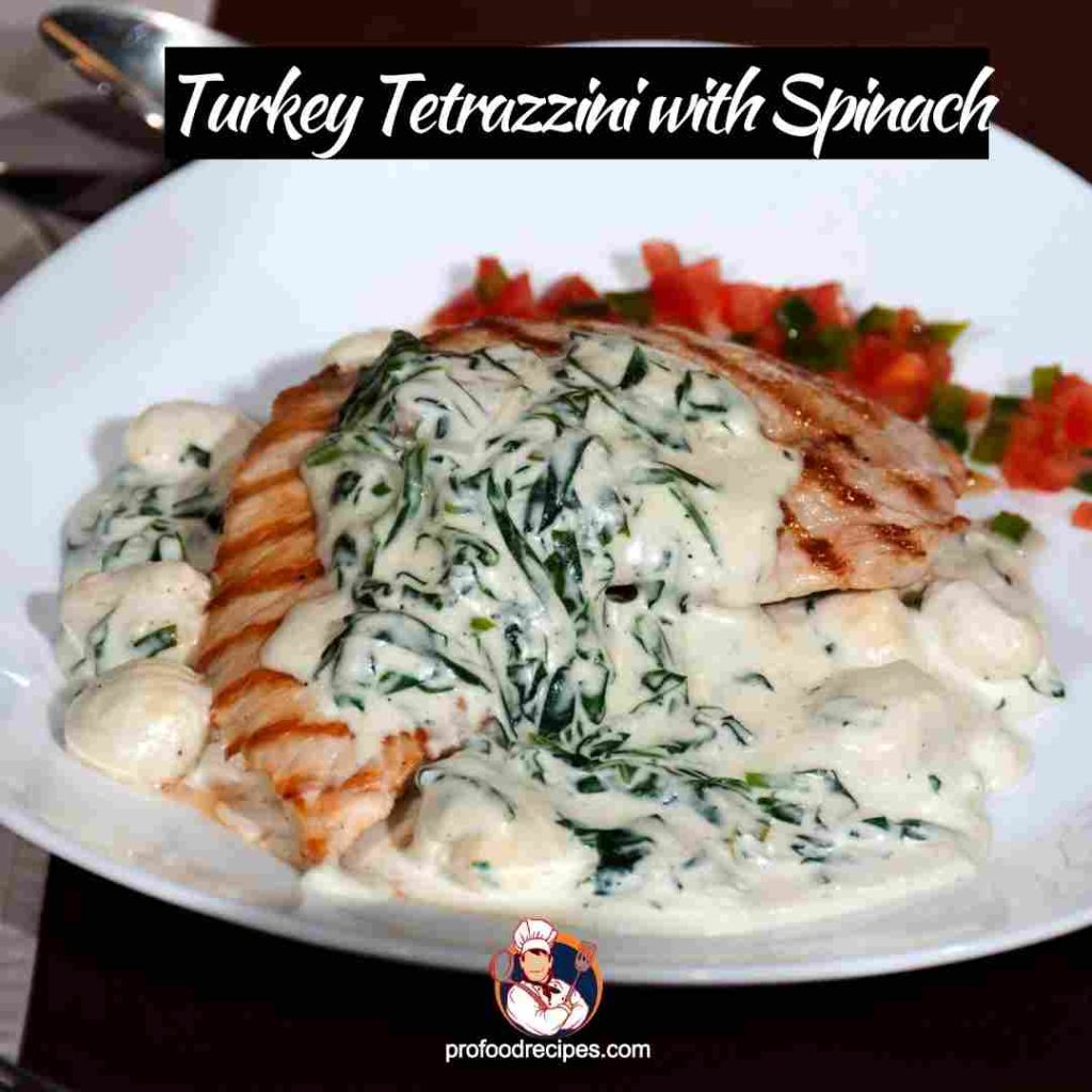 Turkey tetrazzini with spinach