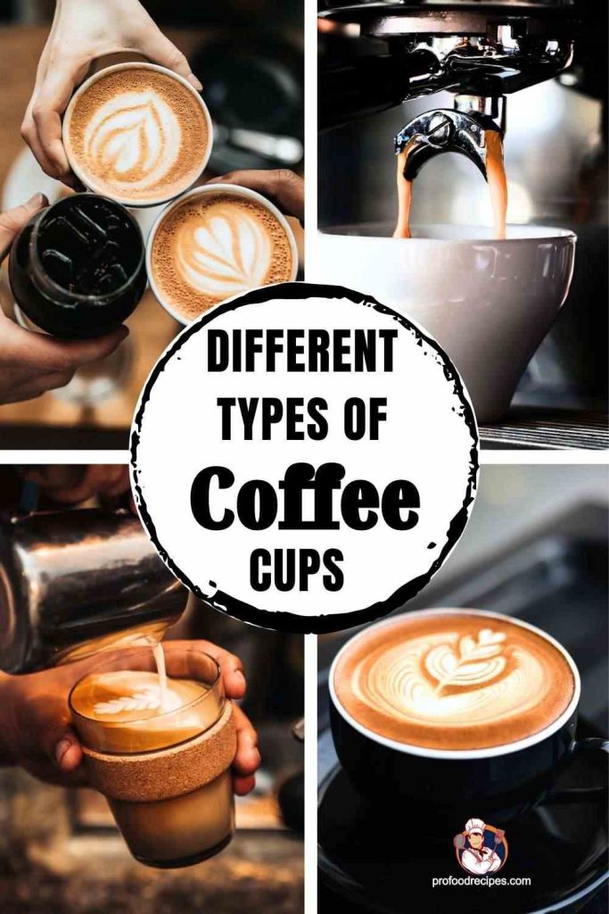 Different types of coffee cups