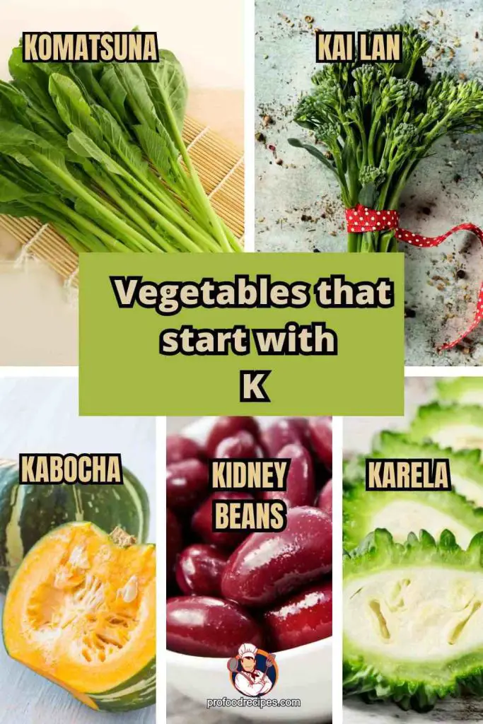 Vegetables that start with k