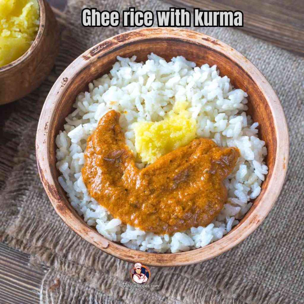 Ghee rice with kurma