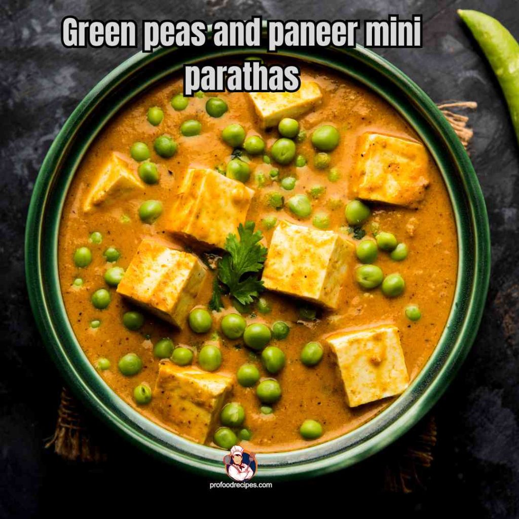 Green peas and paneer mini parathas