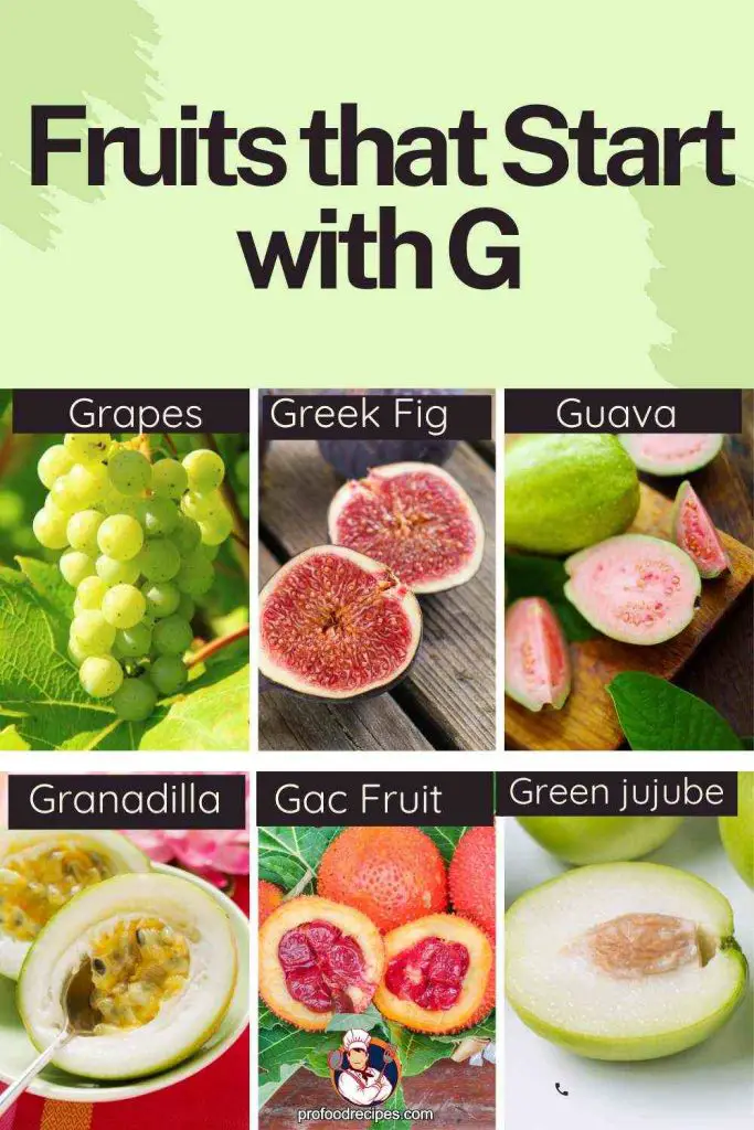 fruits that start with g